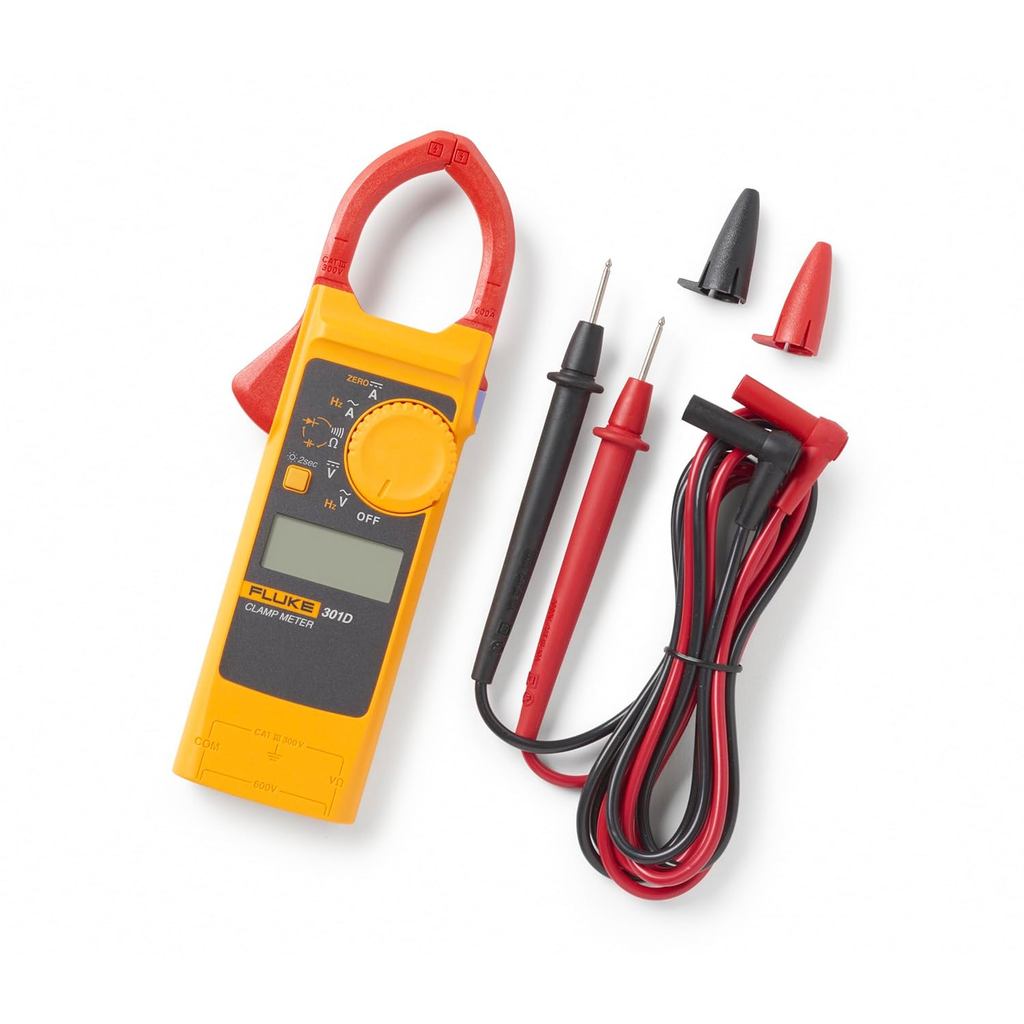 การออกแบบที่ปรับได้ Fluke-301D/ESP, 600A AC/DC แคลมป์มิเตอร์พร้อมตัวผอมและแขนขากรรไกรบาง
