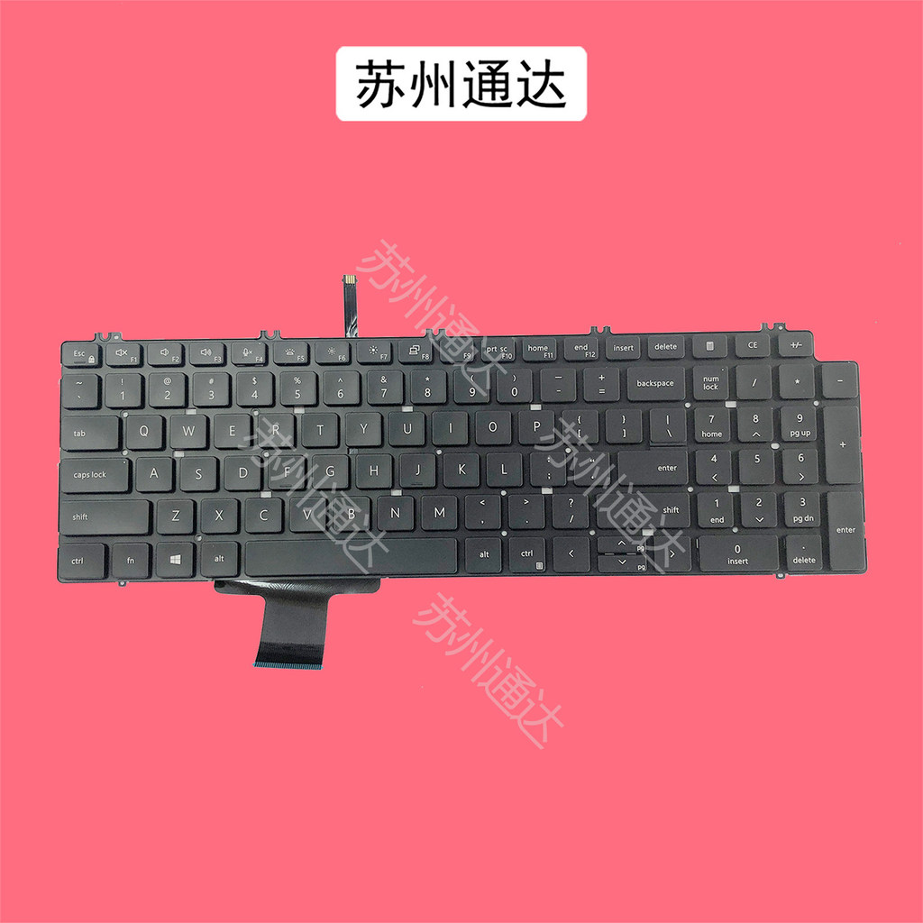 แป้นพิมพ์เรืองแสงของ Dell Dell Precision 7550 7750 7560 7760 US 0713DM