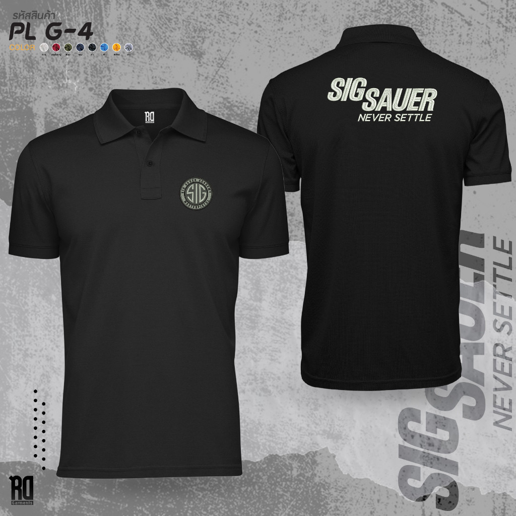 2026 เสื้อโปโล SIG SAUER งานปัก PL G-4 เสื้อยืดคอตตอน