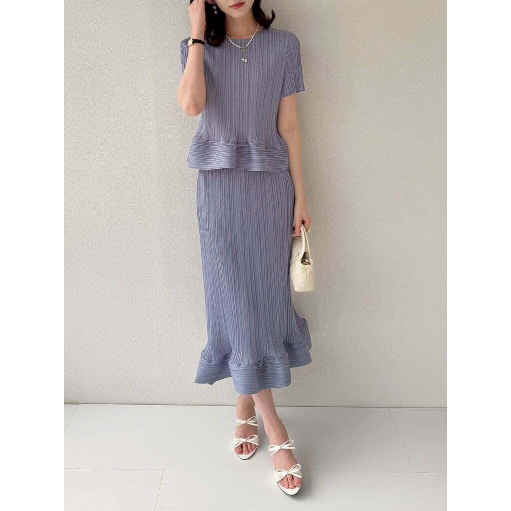2MUAY รุ่น GJO11172P / GJO11173P เซ็ตอัดพลีท RIPPLE PLEATED SET 10 สี FREE SIZE