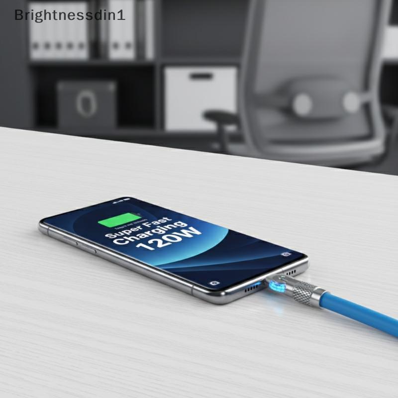 [Brightnessdin] 120W USB Type C 6A สายชาร์จเร็วขั้วต่อหมุนได้ 180 องศาสําหรับโทรศัพท์ 1m 1.5m 2m Poc