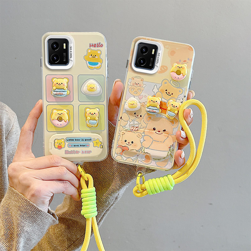 เคส Vivo Y15a เคส Vivo Y15s สําหรับ Vivo เคส พร้อมสร้อยข้อมือ เคสแข็ง BB-CYJZ