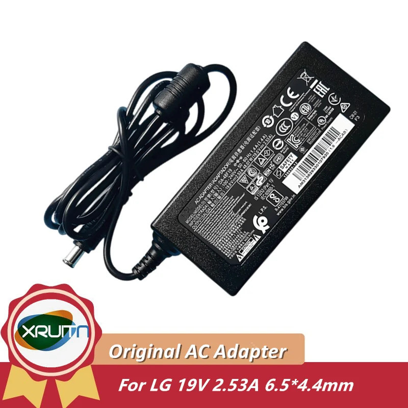 ของแท้ 19V 2.53A 48W AC DC อะแดปเตอร์ A4819-FDY DA-48F19 A4819-KSML สําหรับ LG 32 นิ้วทีวี 32MB25VQ 