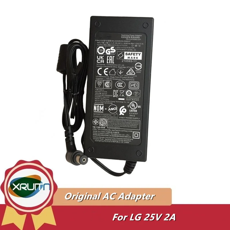อะแดปเตอร์ AC MS-Z2000R250-050D0-P 25V 2A ของแท้ EAY65901201 เครื่องชาร์จสําหรับ LG SK8 SH4 SH5 SK7-