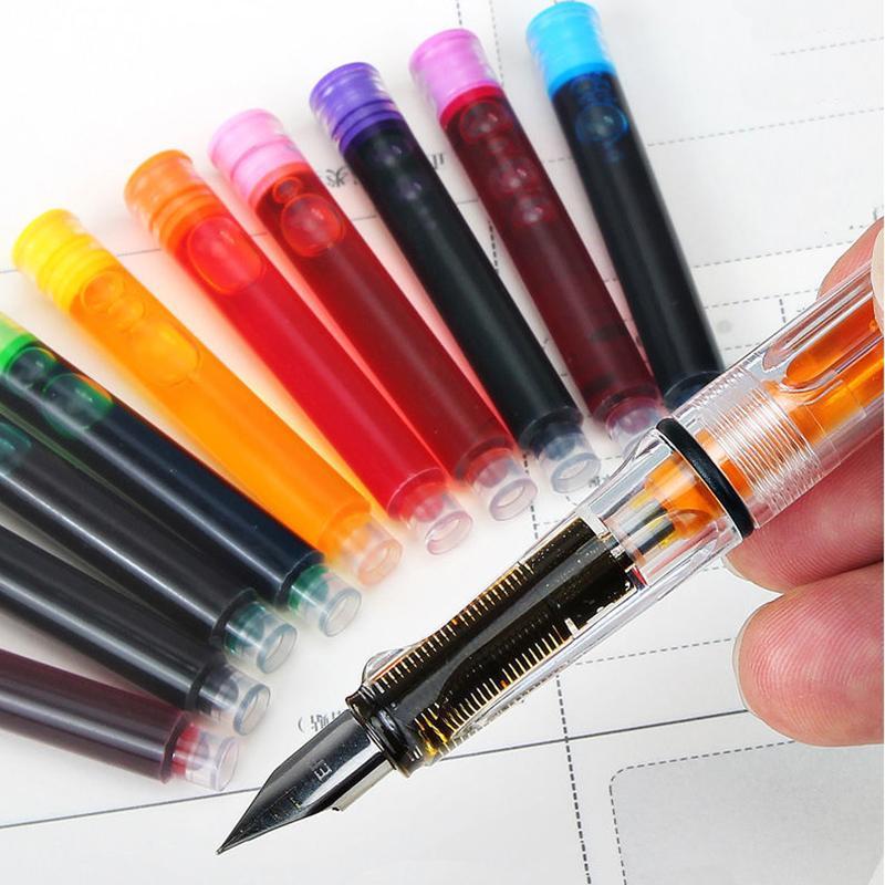 Fountain ปากกาหมึกเติมชุดปากกาหมึกซึมโปร่งใส 0.5MM EF Nib Student School Office S