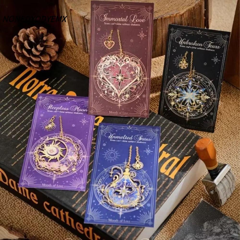 ไม่อร่อย หนังสือคลิป,โลหะที่มีสีสัน สีบรอนซ์ ที่คั่น,อเนกประสงค์ที่มีโซ่ลมดอกไม้หิมะดวงจันทร์หนังสือหน้าเครื่องหมายเครื่องมือโรงเรียนสํานักง
