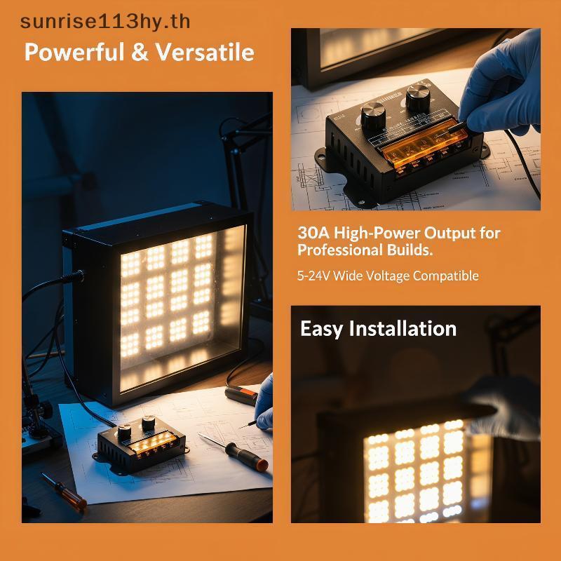 L&Z DC 5V 24V PWM LED Controller Dual Channel 30A CCT ความสว่างและอุณหภูมิปรับได้สําหรับไฟเทป LED