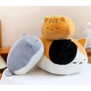 COD ตุ๊กตาแมวนุ่มน่ารัก แมวนอนคว่ำ 30/50ซม นุ่มน่ารัก หมอนกอดเวลาเข้านอน ของเล่นตุ๊กตาขนฟู ของขวัญวันเกิด