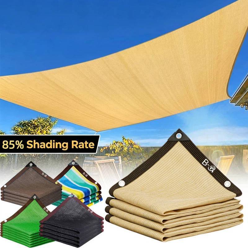 VHDD ป้องกันรังสียูวีม่านบังแดดผ้าใบ Nets Sunslant Shade ผ้า 85% แรเงา Rate ทนทานและมีประสิทธิภาพสวนกลางแจ้ง Sunshade สุทธิ TH