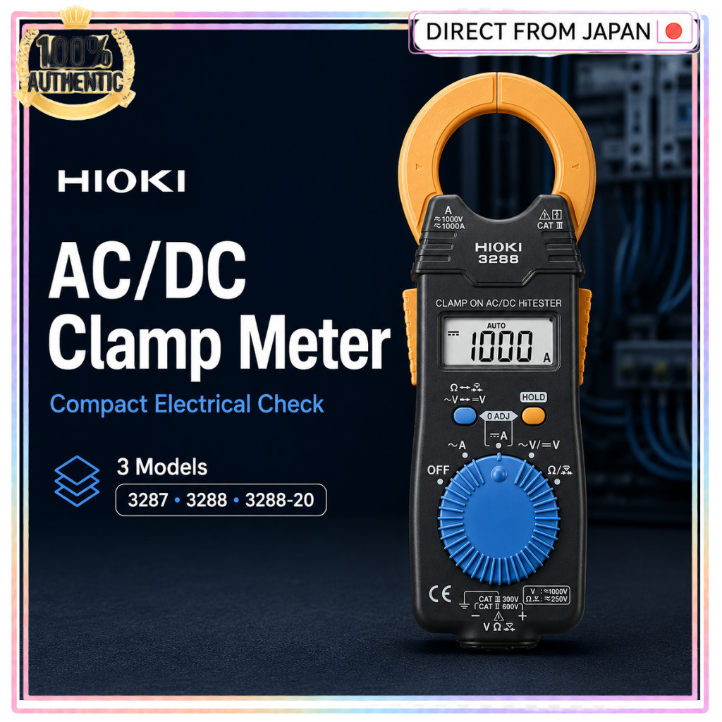 HIOKI 3287 3288 3288-20 Clamp On AC/DC HiTester Digital Clamp Meter Japan