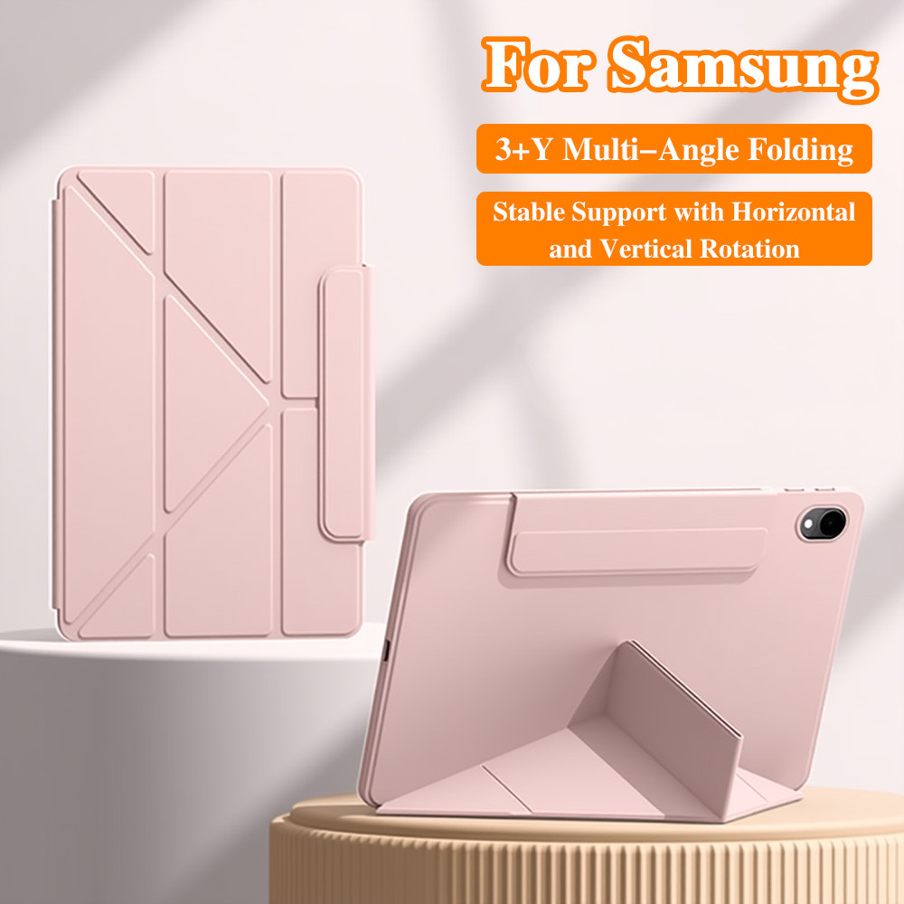 Samsung Tab S6Lite S10FE S9 11in S7FE S7Plus S8Plus A8 A9 A9 PLUS Flip Case พร้อมปากกาซองหนังกันกระแทกพับหลายมุม