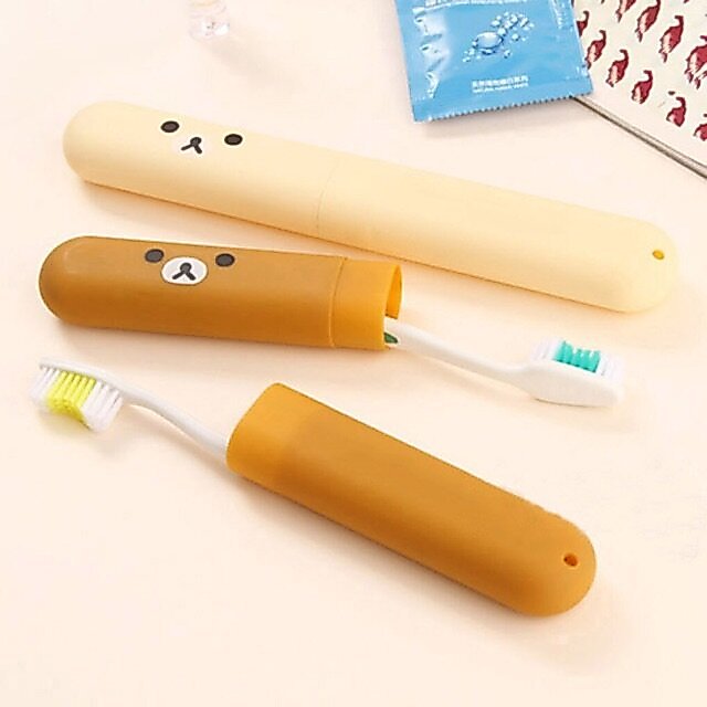 พร้อมส่ง ถูกสุด ที่เก็บแปรงสีฟัน คุมะ น่ารักมาก พกสะดวก 3 สี