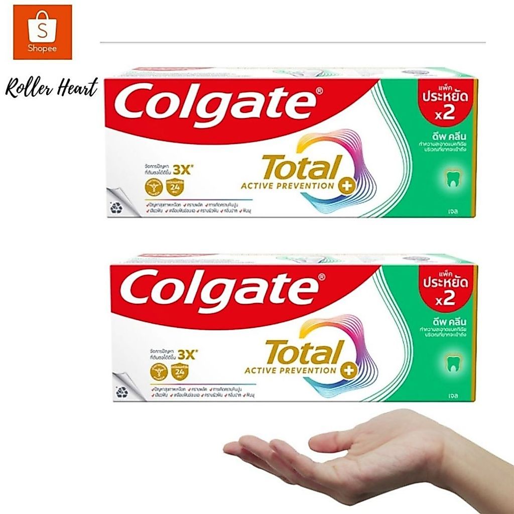 ( มีคูปองส่งฟรี/ 150 กรัม 4 หลอด ) Colgate คอลเกต ยาสีฟัน โททอล คลีน เจล