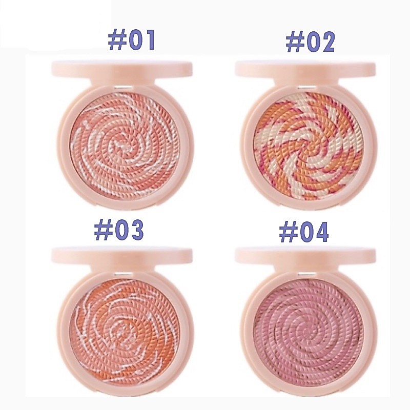 ODBO BAKED SNOWY BLUSH 7g. โอดีบีโอ เบคท์ สโนว์ บลัช OD1308