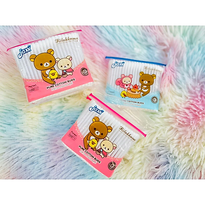 Jaxx (แจ็กซ์) สำลีก้านแบบถุง 1 ห่อ จำนวน 100 ก้าน สำลีก้าน คอตตอนบัต สำลีอนามัย สำลีปั่นหู ผลิตจากใยฝ้ายบริสุทธิ์ 100%