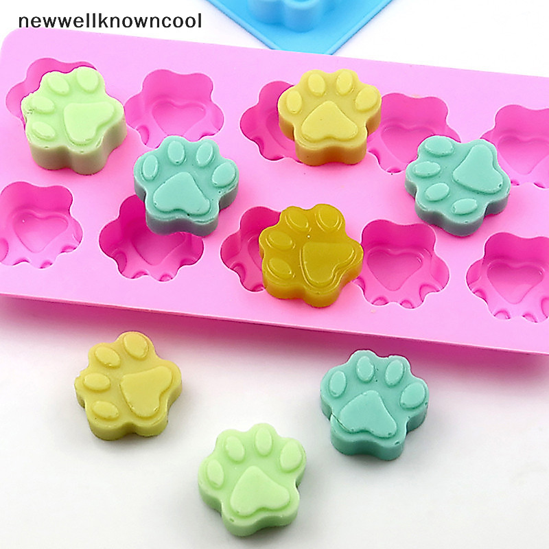 ใหม่wellknowncool DIY ซิลิโคนสุนัขสัตว์ Paw สัตว์เลี้ยงพิมพ์เบเกอรี่แม่พิมพ์นํากลับมาใช้ใหม่สุนัข Footprint แม่พิมพ์ซิลิโคนแม่พิมพ์เค้กเบเกอรี่อุปกรณ์ AAD