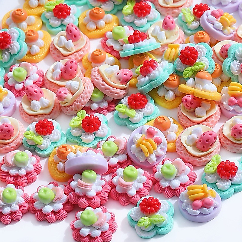 เรซิ่นทาร์ตขนมหวานคละแบบ เรซิ่นตกแต่งน่ารักๆ