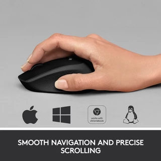 【Free Gift · While Stocks Last】Logitech M331 Silent Plus Wireless Mouse, 2.4 GHz with USB Nano Receiver, 1000 DPI Optical Tracking, 3 Buttons, 24 Month