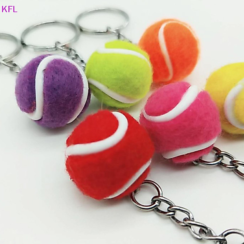 (KFL) 1PC เทนนิสพวงกุญแจโลหะพวงกุญแจรถ Sport Chain จี้เด็กของขวัญ Sport Club ของที่ระลึกขายร้อน