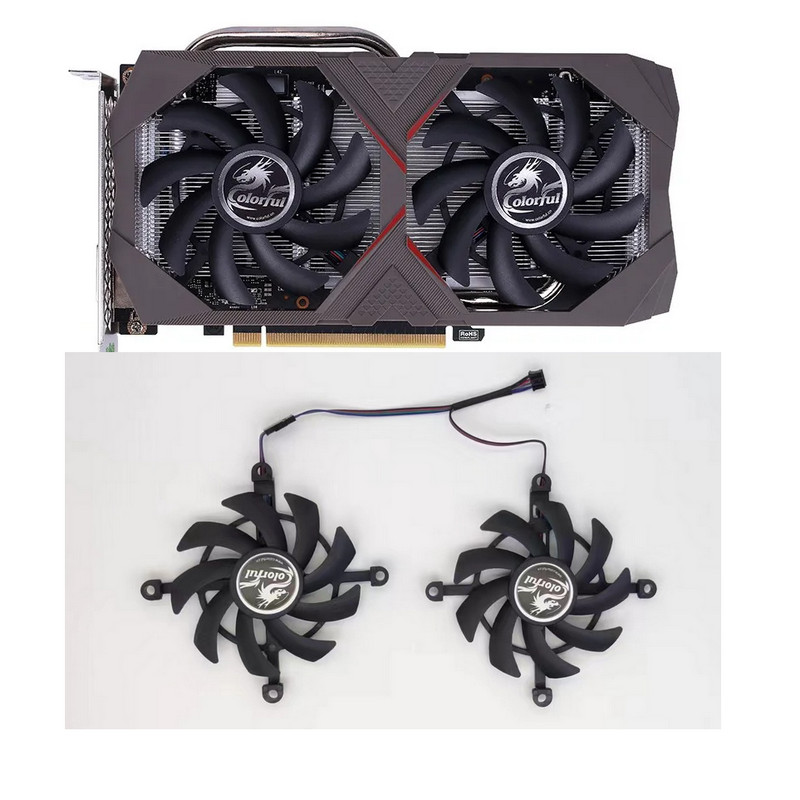 สีสัน Rainbow NVIDIA CMP 30HX GPU พัดลมการ์ดกราฟิกพัดลมเงียบ