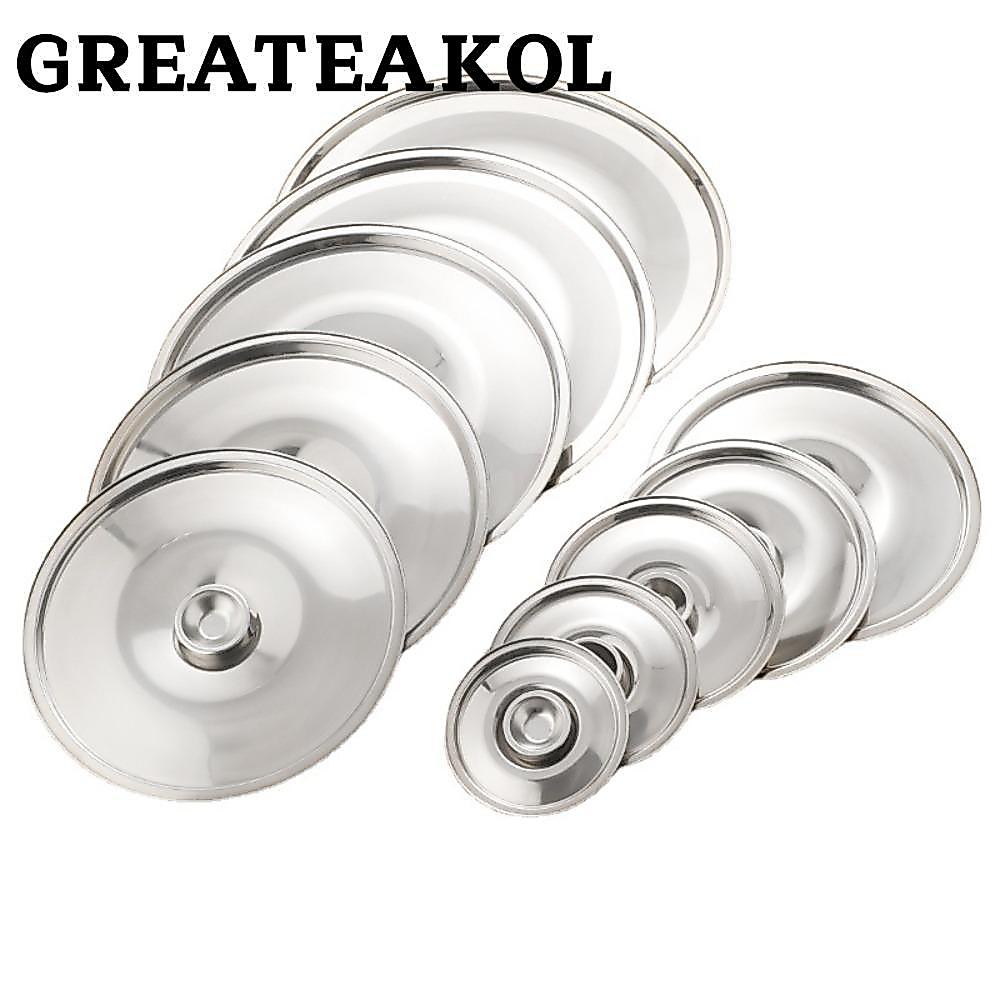GREATESKOL ฝาปิดหม้อ, สแตนเลส Thicken รอบฝาหม้อ, 10-24 ซม.เปลี่ยน Universal Saucepan Cover อุปกรณ์ครัว