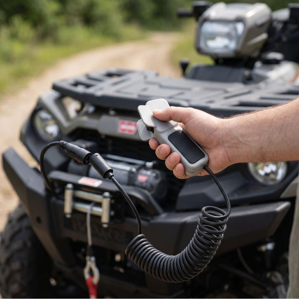 GOWENIC มือถือ Winch รีโมทคอนโทรลยาง Grip สําหรับ WARN ATV Winch 615849