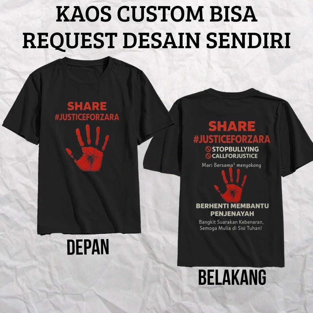 เสื้อยืด Justice For Zara Qairina เพื่อความถือเพียง 1Resist bullying and uphold justice ROUND NECK F