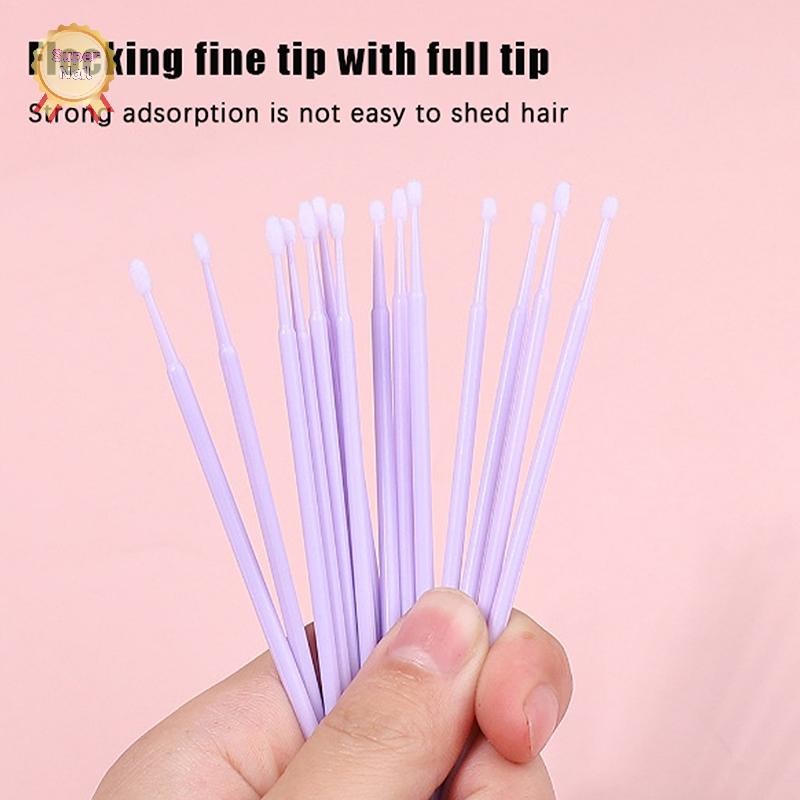 Flth 100 ชิ้นแปรงขนตาทิ้ง Swab Microbrush Eyelash Extension เครื่องมือขนตาส่วนบุคคลถอดเครื่องมือ Applicators Vary