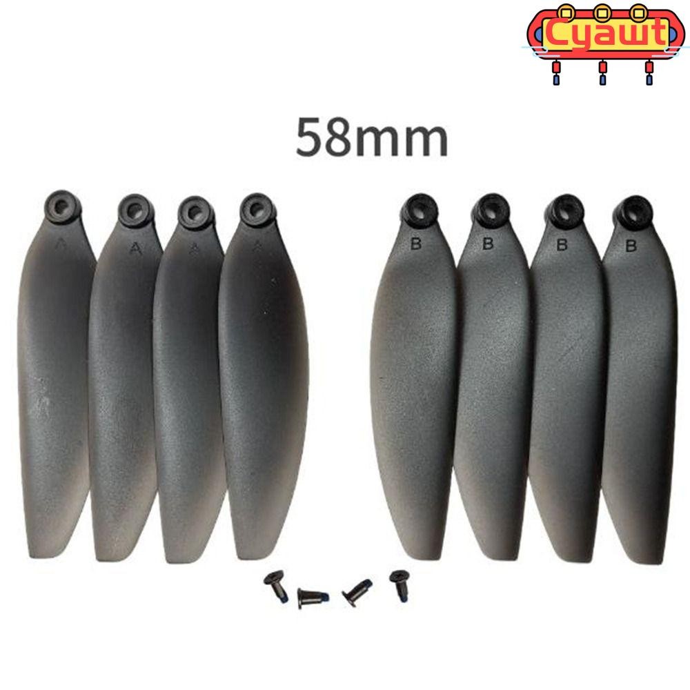 CYAWT ใบพัดพับ,พลาสติกสีดํารีโมทคอนโทรล Drone อะไหล่, Universal 58 มม./66 มม.Quadcopterอะไหล่ใบมีดสํ