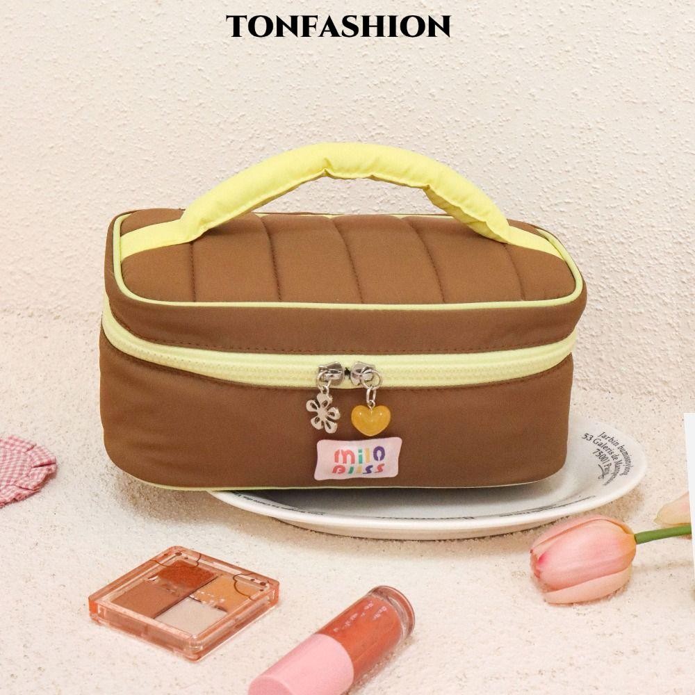 TONFASHION กระเป๋าถือเครื่องสําอางสําหรับเดินทางความจุขนาดใหญ่ขนาดเล็กสด|กระเป๋าเครื่องสําอาง, สาว ชุด เก็บ กระเป๋าถือ ความคมชัด สี ดินสอแบบพกพา