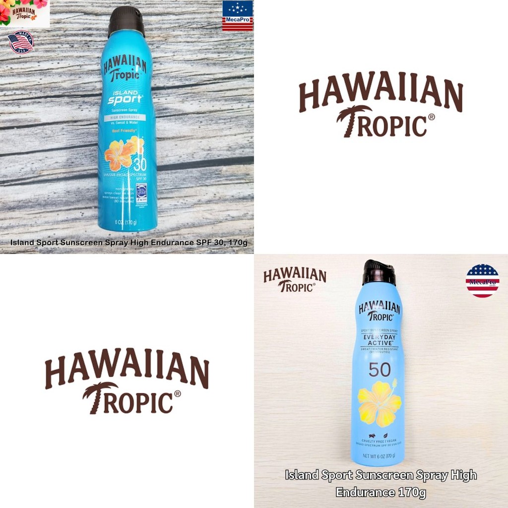 40%Sale! EXP 03/26 Hawaiian Tropic® Island Sport Sunscreen Spray High Endurance 170g สเปรย์กันแดด ให