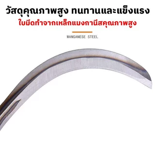 เคียวแมงกานีสชุดจัดโปร (2 เล่ม) เคียวแมงกานีสนี้เหมาะสำหรับตัดไม้ ตัดใบกล้วย ใบมะพร้าว และตัดแต่งกิ่งไม้ในสวน