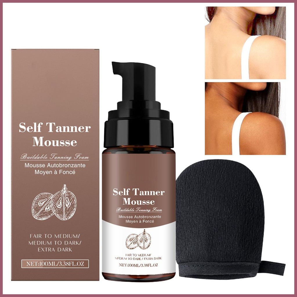 Tanning Mousse Moisturizing Foam Tanner Hydrating Beach Pool Suntan ผลิตภัณฑ์ธรรมชาติ Tanner Enhance