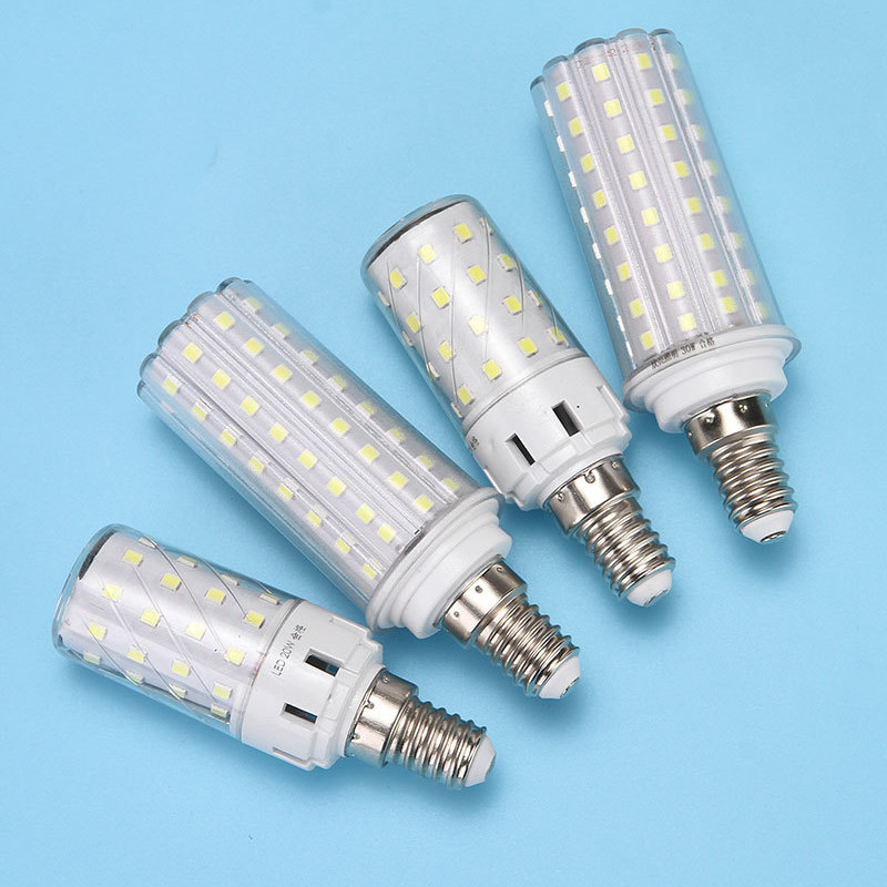 หลอดไฟ led สว่างเป็นพิเศษโคมไฟข้าวโพดโคมระย้าในครัวเรือนแหล่งกําเนิดแสง e27E14 สกรูสามสีลดแสงหลอดไฟประหยัดพลังงาน