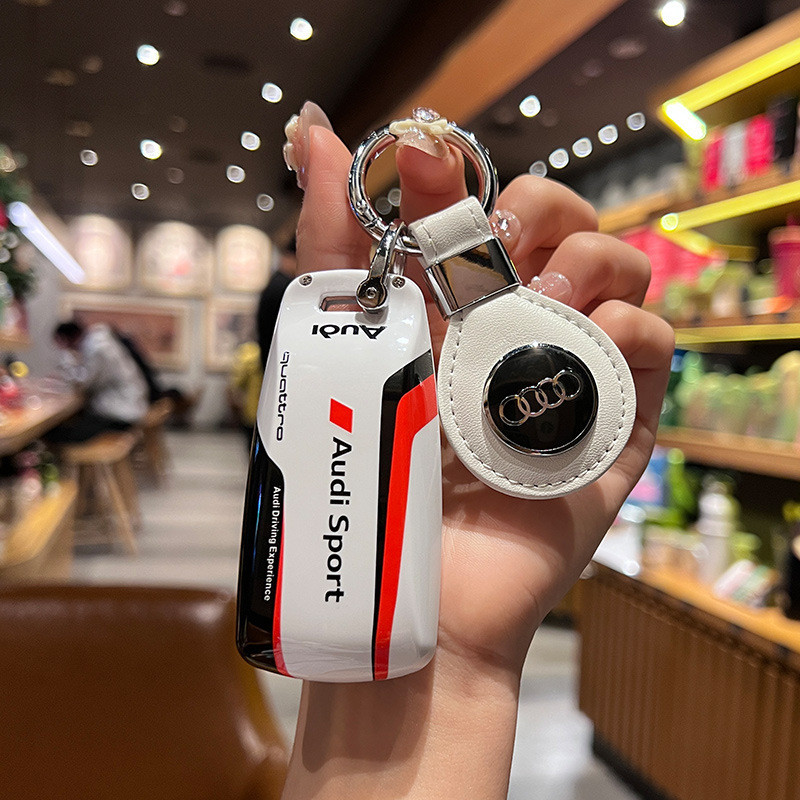เฉพาะ Audi A4L ฝาครอบกุญแจ Q5L รถหญิง A5 เปลือก A6LQ2L Q3 High-End A7 A8 Q7 หัวเข็มขัด Track Key