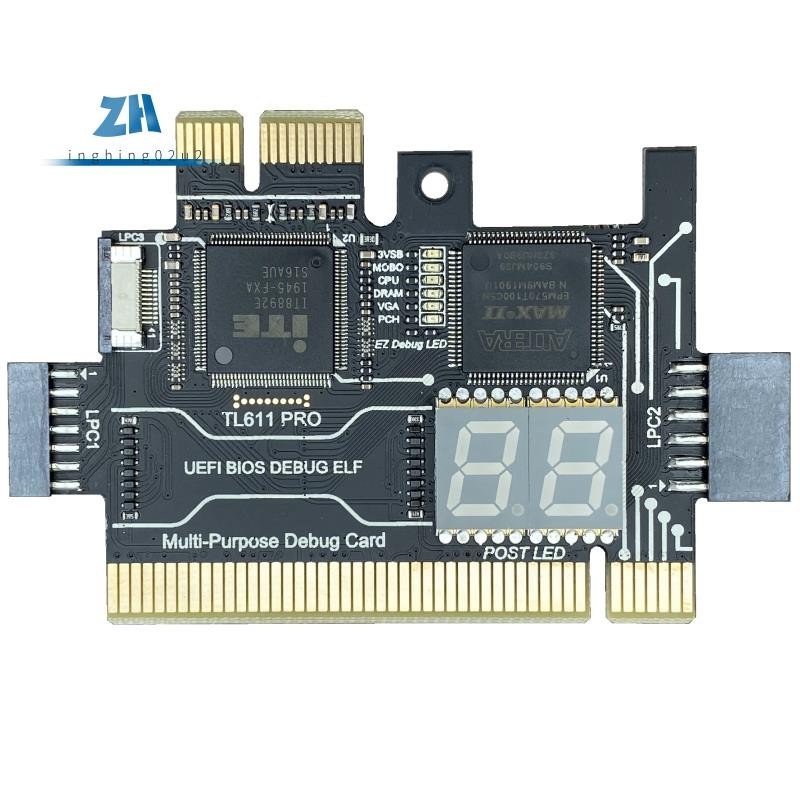 การ์ดวินิจฉัย TL611 PRO, การ์ดวินิจฉัย Pcie สําหรับเมนบอร์ด Pci ตั้งโต๊ะและแล็ปท็อป (สีดํา)