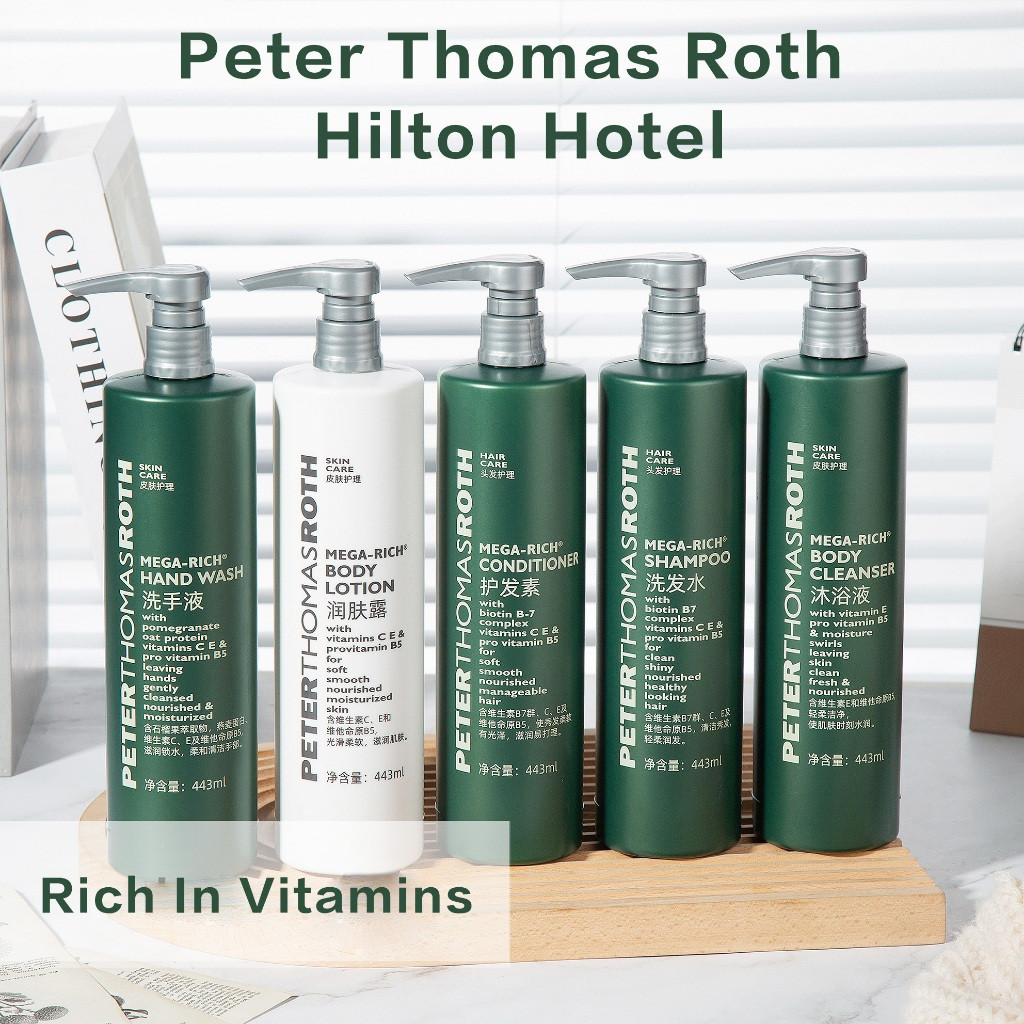 Peter Thomas Roth Hilton Hotel Shampoo/Conditioner/เจลอาบน้ํา/Moisturizer/ซักมือ/ล้างอุปกรณ์อาบน้ํา Petrov Vitamin Series แชมพูเจลอาบน้ํา Conditioner Body Lotion Hand Sanitizer