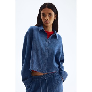 H&M(เอชแอนด์เอ็ม) เสื้อเชิ้ตผ้าฝ้ายมัสลิน ผู้หญิง 1304352_1