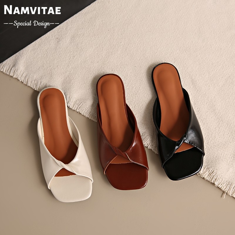 Namvitae รองเท้าแตะผู้หญิงแฟชั่นน้ำหนักเบาสวมใส่สบายรองเท้าแตะกลางแจ้ง