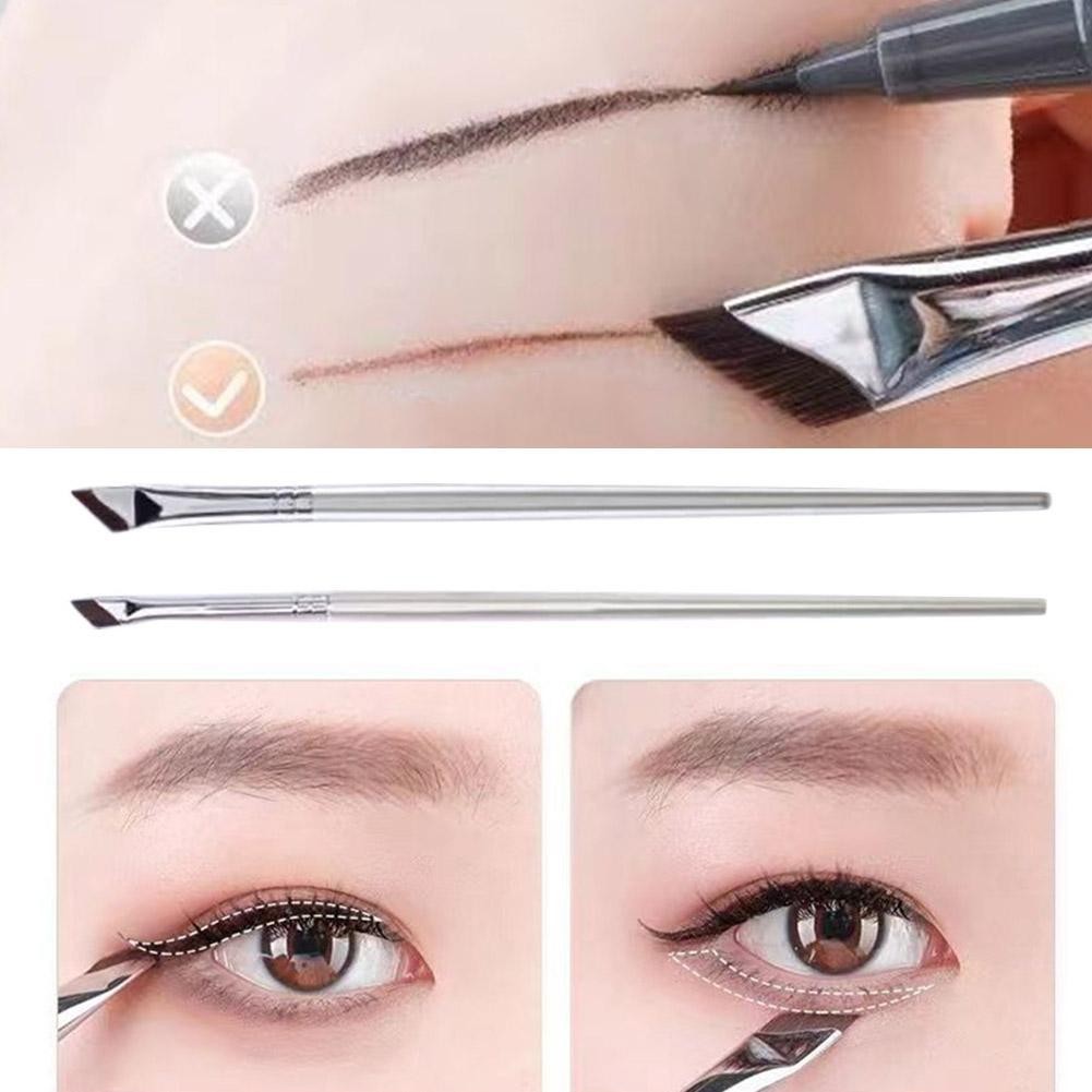 Bevelled Blade Eyeliner Brush ภายใต้เปลือกตา Eyebrow Makeup Detail Brush Lying P2l9