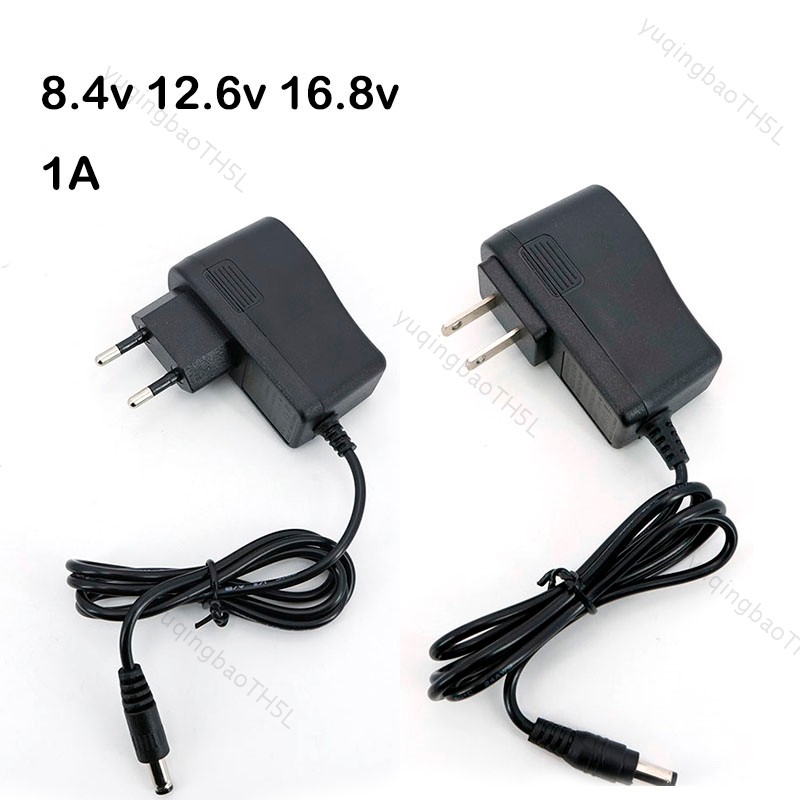 EU US ปลั๊ก AC ถึง DC 8.4v 12.6v 16.8v 1A 1000mA 5.5x2.5 มม.อะแดปเตอร์แหล่งจ่ายไฟสําหรับเจาะไดร์เวอร