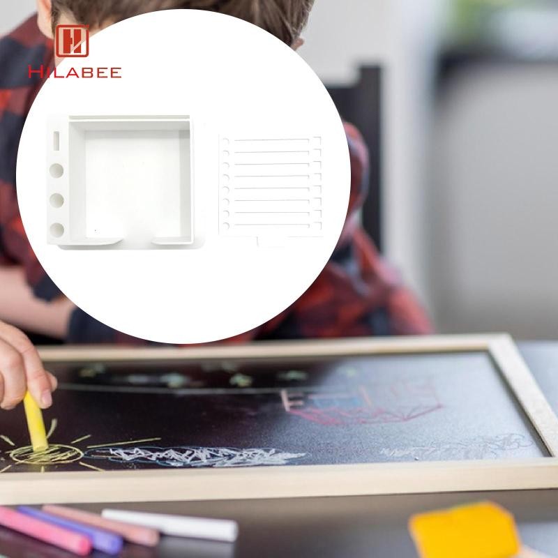 [hilabee] Sticky Note Holder with Stencil Desk Organizer Gift Circle Line Drawing Template Pen ที่ใส