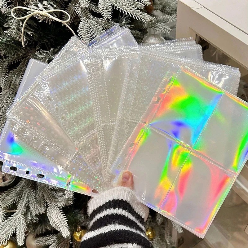 [10 แผ่น] A5 SLEEVE BINDER การ์ด Lomo ที่เก็บเลเซอร์หน้าภายใน Photocard อัลบั้มหน้ารีฟิล