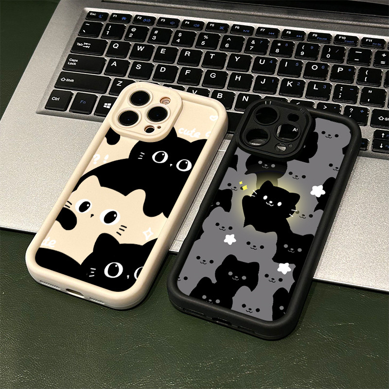 จัดส่งจากประเทศไทย แมวดำน่ารัก for OPPO A7 A5s A12 A11K F11 Pro A3s A12E