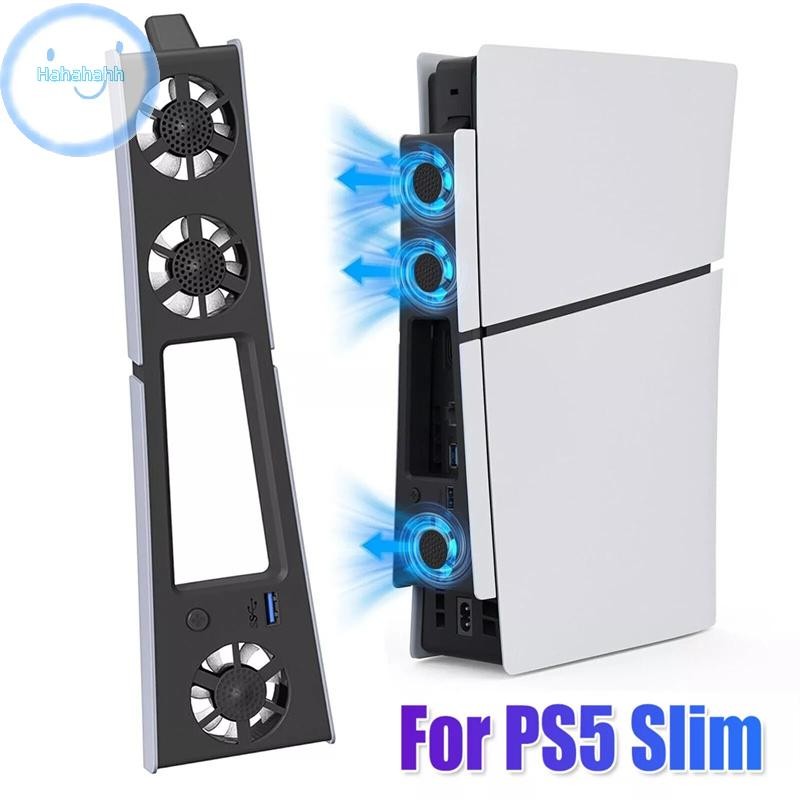 Haha Silent Enhanced Cooling Fan สําหรับคอนโซล Slim (ดิจิตอล/แผ่นดิสก์) พร้อมไฟ LED ระบบทําความเย็นที่มีประสิทธิภาพสําหรับ 5 Slim TH