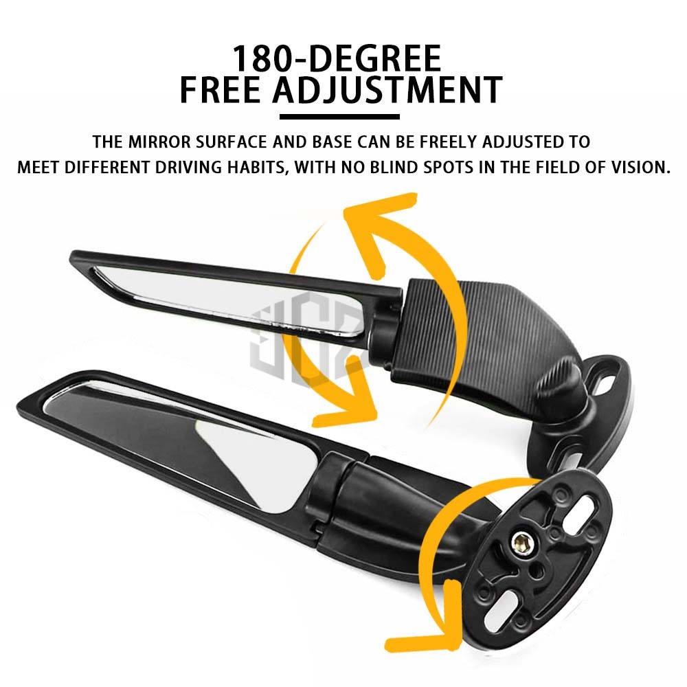 สําหรับ SUZUKI GSX-R150 GSX250R Winglet กระจกมองข้าง Cermin Sisi Stealth Wing กระจกมองหลัง - รูปที่ 3