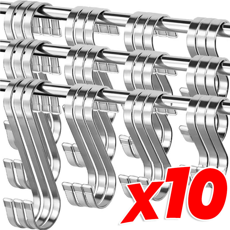 5/10 ชิ้น Home Multi-functional Heavy Duty S Hooks - ผ้าเช็ดตัวห้องน้ําที่เก็บเสื้อผ้าราวแขวน