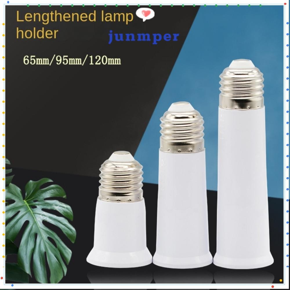 JUNMPER ฐานยึดโคมไฟ, สีขาว 65 มม./95 มม./120 มม. E27 ถึง E27 Extender, ที่วางแปลงพลาสติก Bayonet – โปรปัง