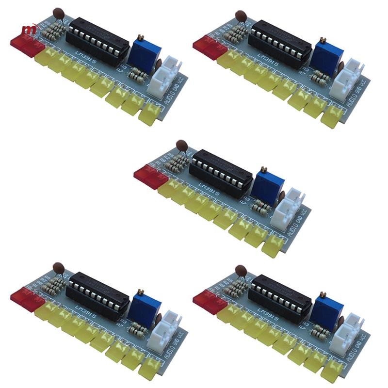 [nora_eugen.th]5X LM3915 ตัวบ่งชี้ระดับเสียง Diy Kit 10 Led Sound เครื่องวิเคราะห์สเปกตรัมเสียง ชุดต