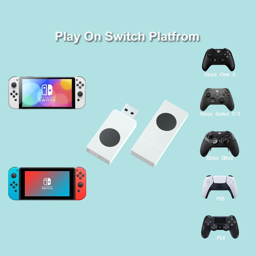 อะแดปเตอร์คอนโทรลเลอร์สวิตช์สําหรับคอนโซล Nintendo Switch, รองรับ PS4 PS5/ Xbox One S Series Elite 2